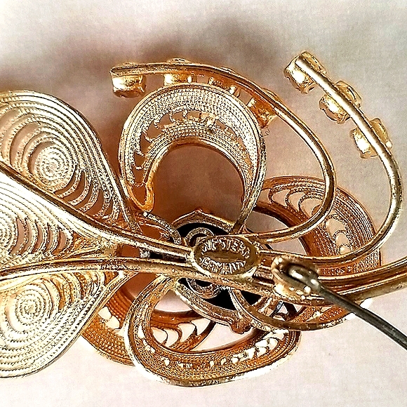 Vintage Western Germany Rhinestone Brooch Pin - Picture 8 of 15